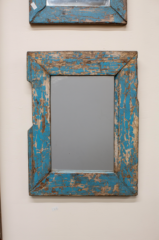 Upcycled Blue Mirror