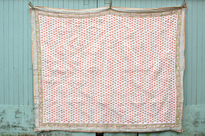 Print Block Padded Quilt - Lambourne
