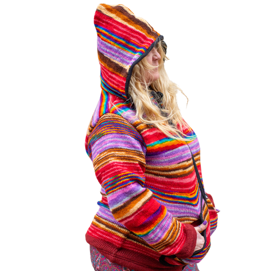 Purple/Pink Stripe Fleece