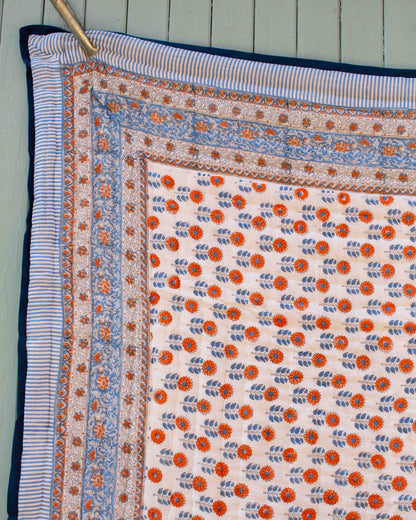 220 x 270cm Print Block Padded Quilt - Clatford