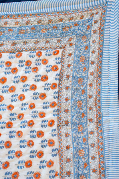 220 x 270cm Print Block Padded Quilt - Clatford