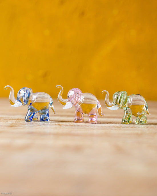 Glass Blown Elephants