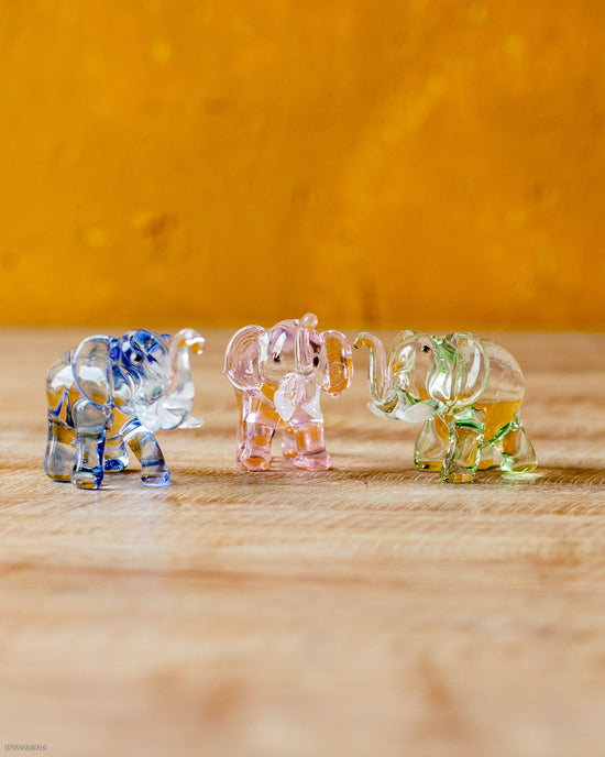 Glass Blown Elephants