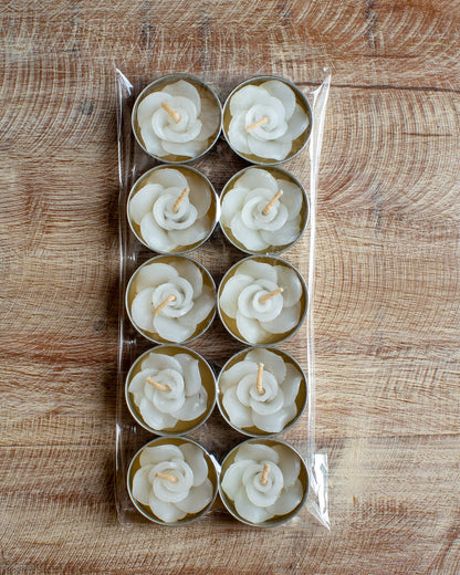 Pack of 10 Floral Tealights