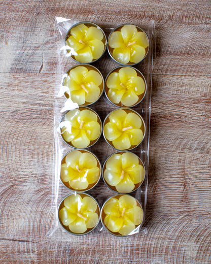 Pack of 10 Floral Tealights