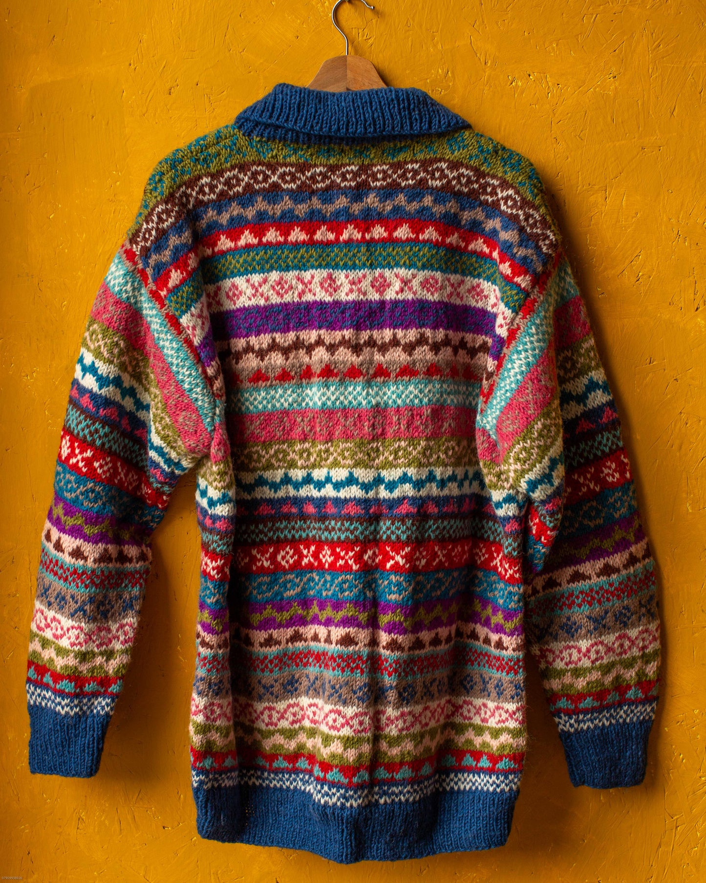 Hand Knitted Wool 'Fairisle' Cardigan