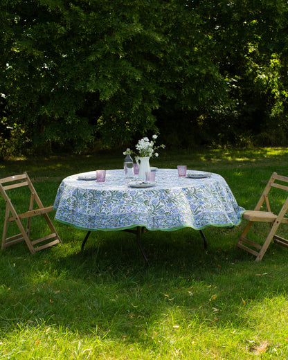 Print Block Round Tablecloth