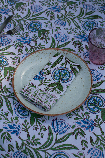 Print Block Round Tablecloth