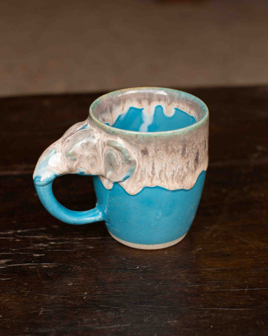 Bright Blue Elephant Mug