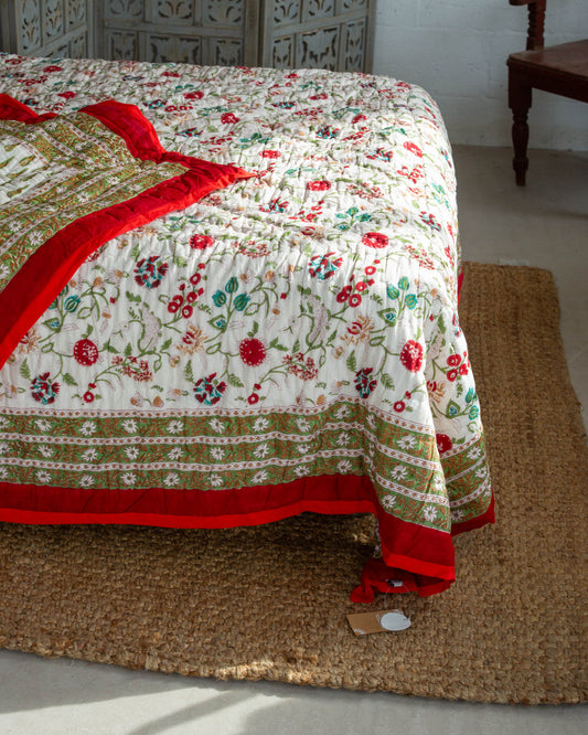 Print Block Padded Quilt - Charlton