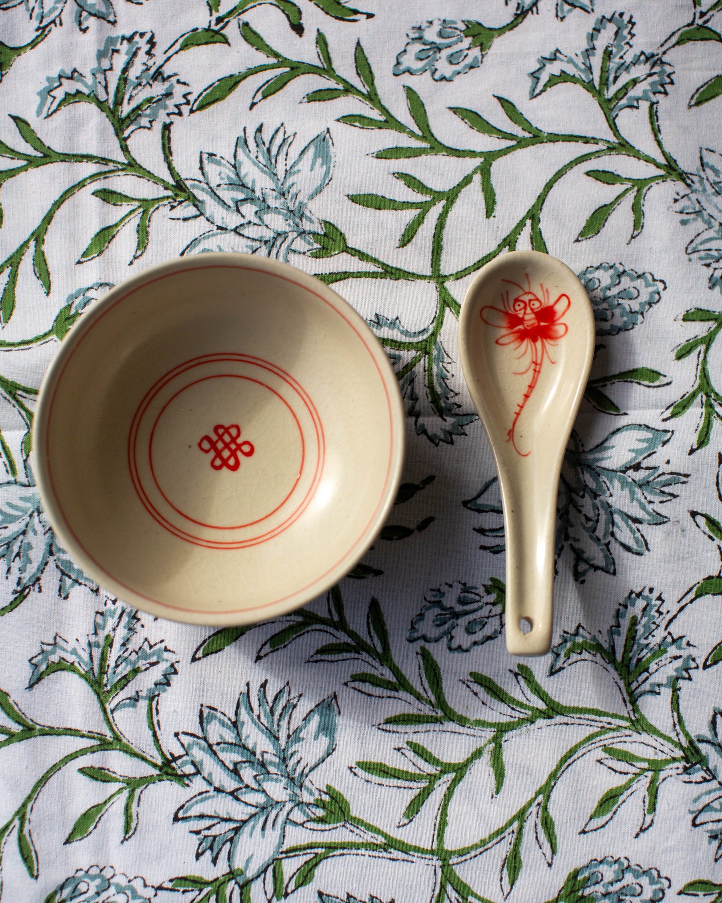KT54 Dragonfly Design Bowl with Spoon