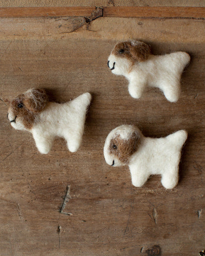 Felt Dog Brooch