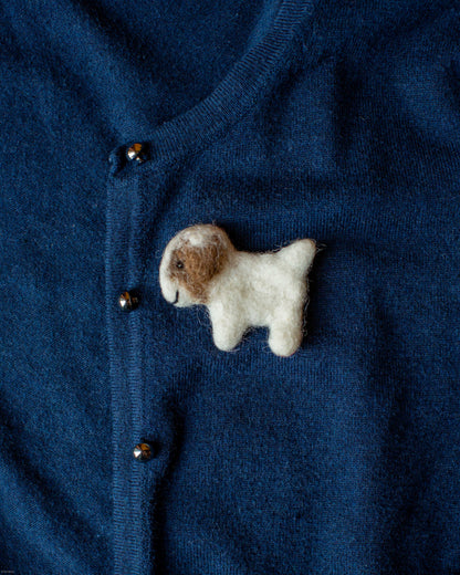 Felt Dog Brooch