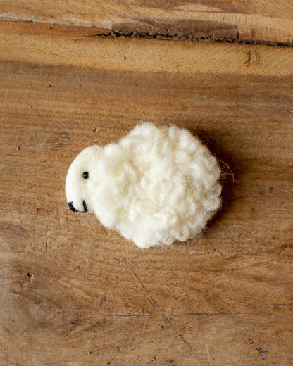 Felt Sheep Brooch