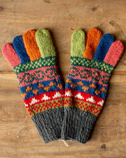 Husky Fair isle Knitted Gloves