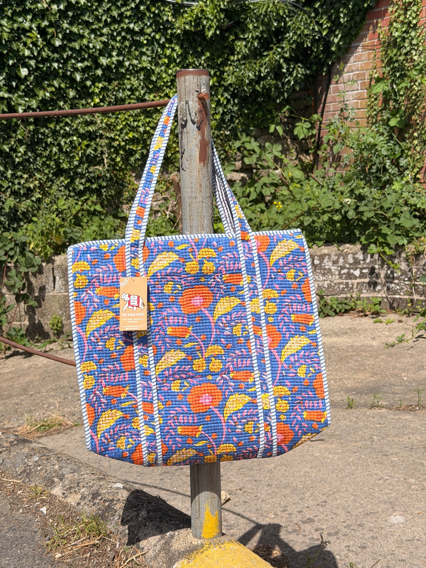 Large Quilted Tote Bag