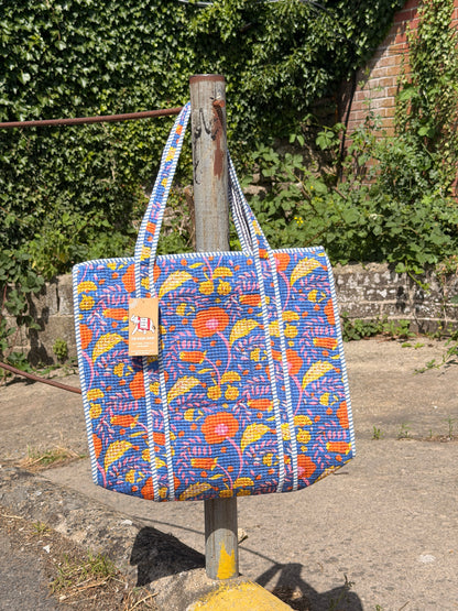 Large Quilted Tote Bag
