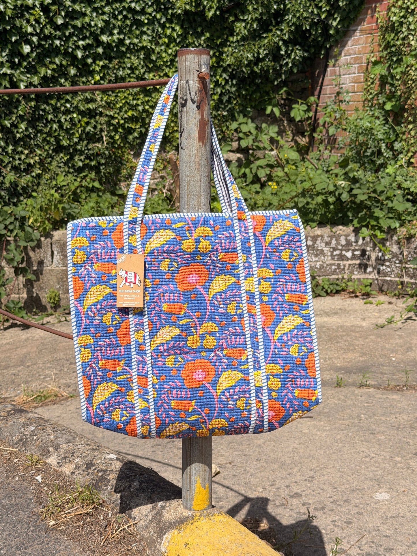 Large Quilted Tote Bag