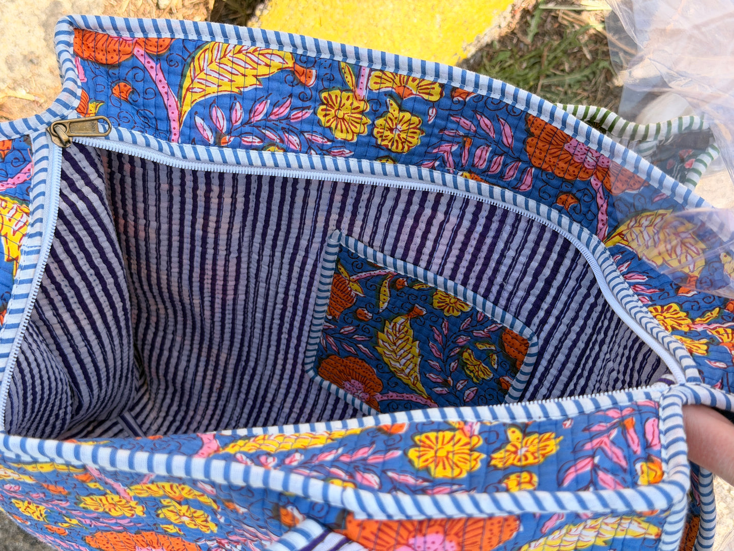 Large Quilted Tote Bag