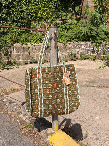 Large Quilted Tote Bag