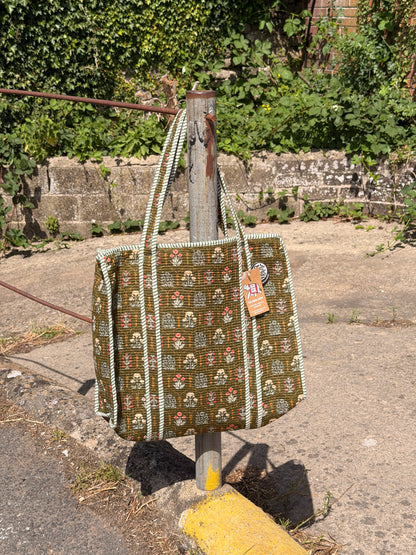 Large Quilted Tote Bag