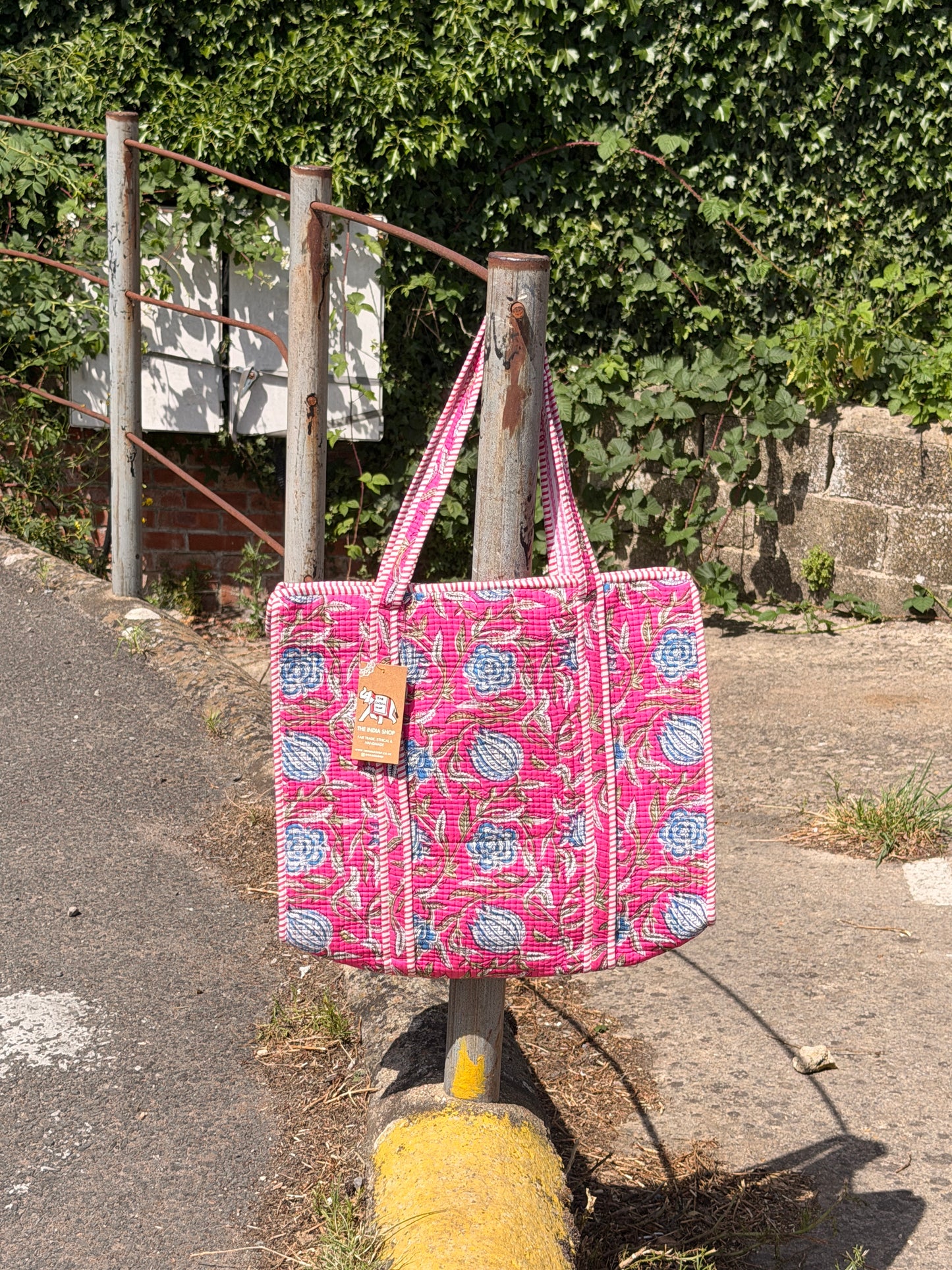Large Quilted Tote Bag