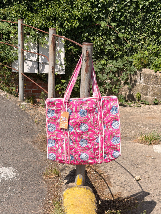 Large Quilted Tote Bag