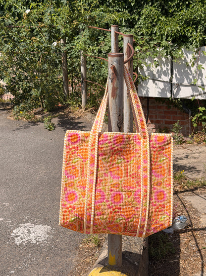 Large Quilted Tote Bag