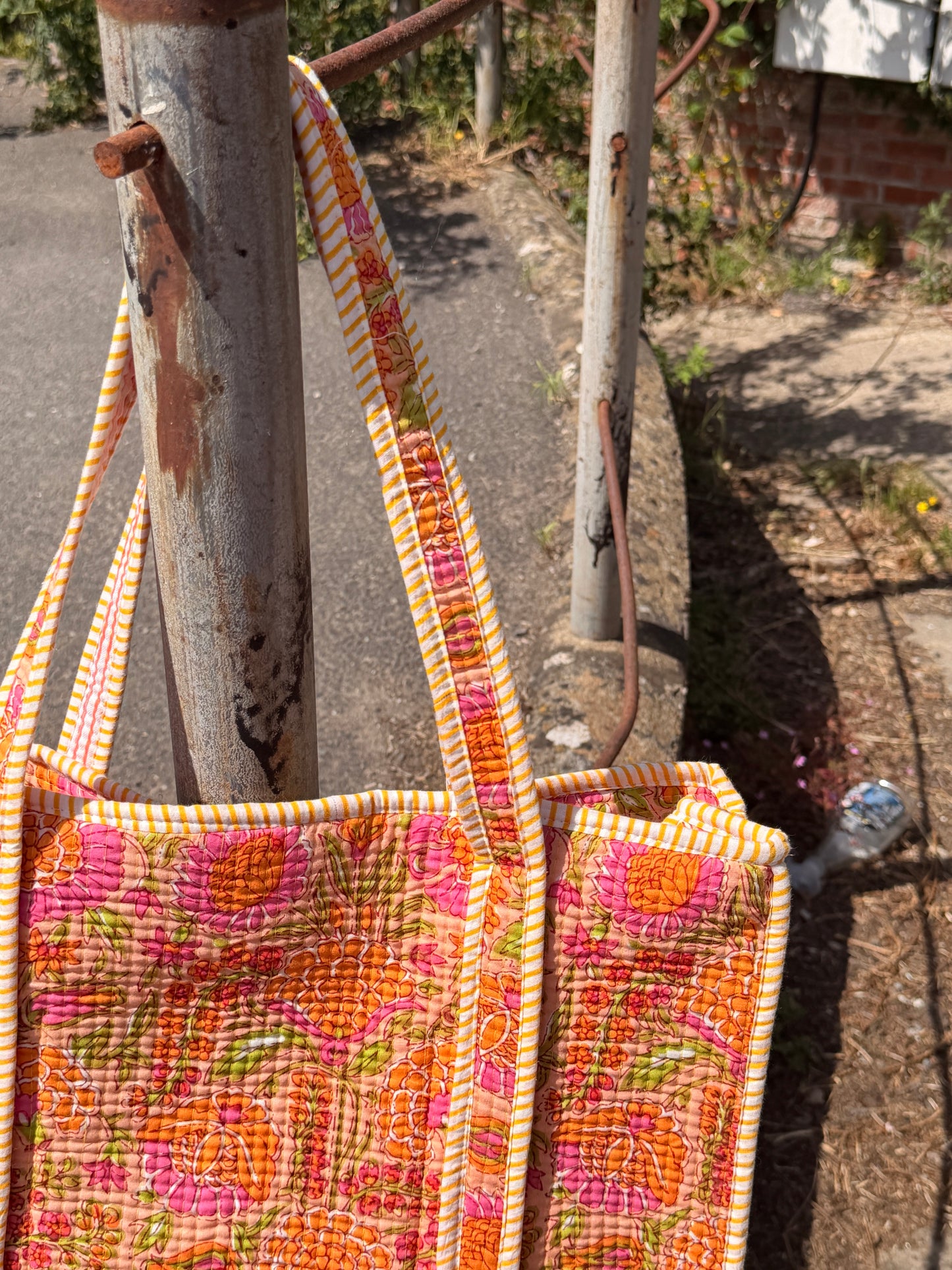 Large Quilted Tote Bag