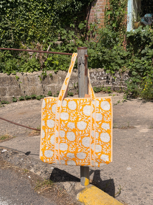 Large Quilted Tote Bag