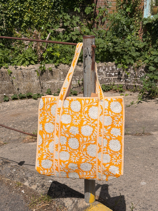 Large Quilted Tote Bag