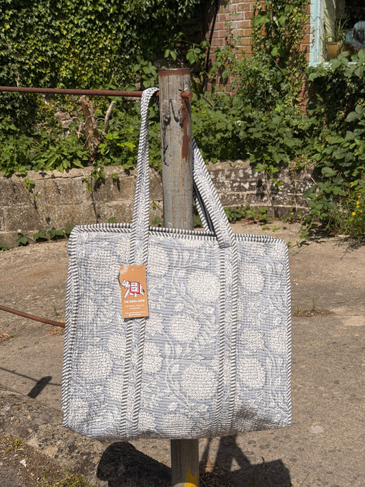 Large Quilted Tote Bag