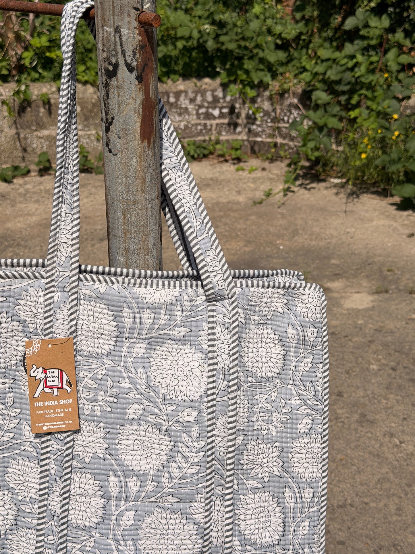 Large Quilted Tote Bag