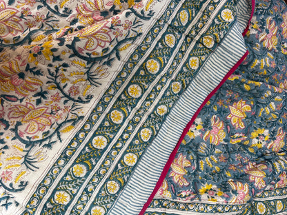 Print Block Padded Quilt - Chisbury