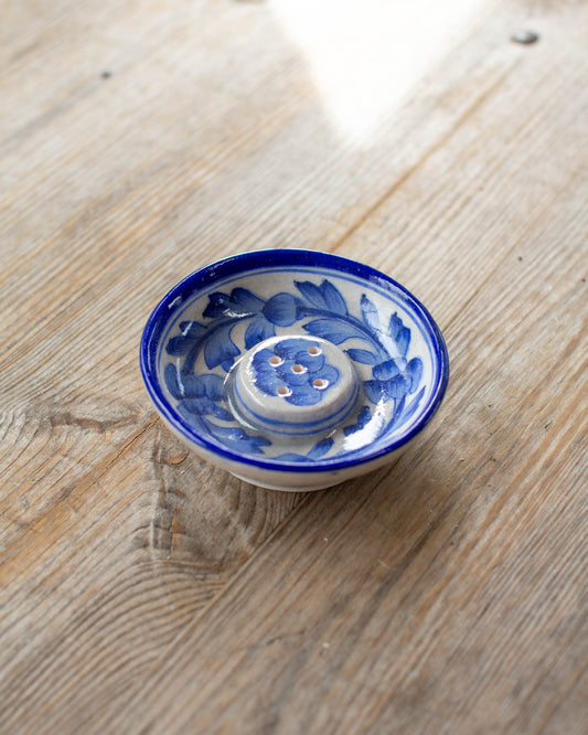Blue & White Flower Incense Holder