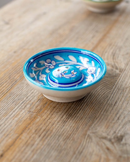 Turquoise Flower Incense Holder