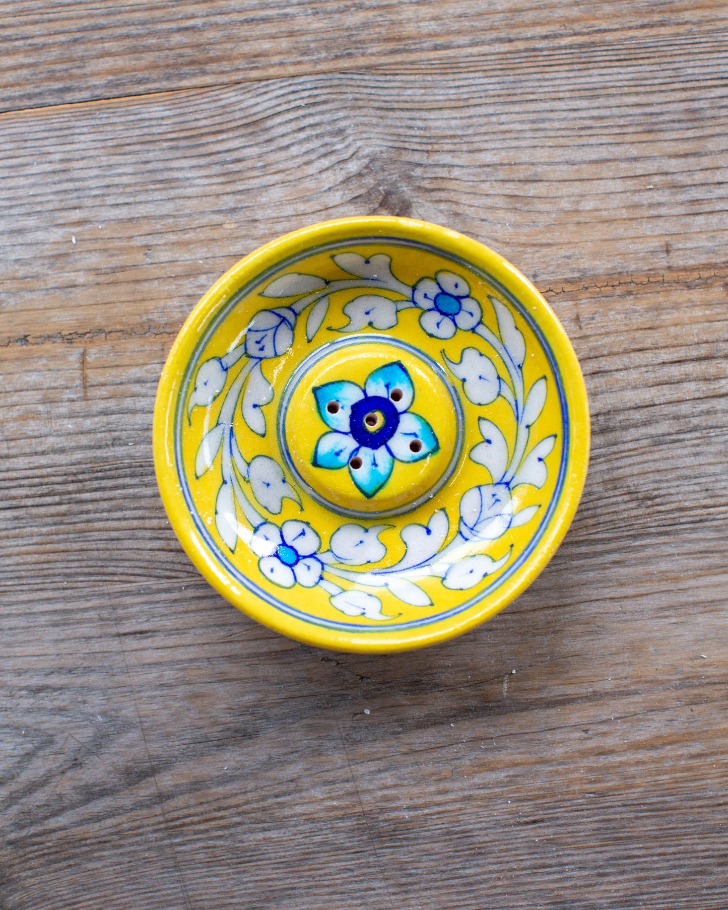 Yellow Flower Incense Holder