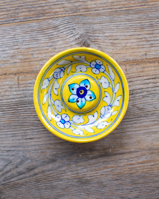 Yellow Flower Incense Holder