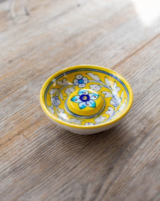 Yellow Flower Incense Holder