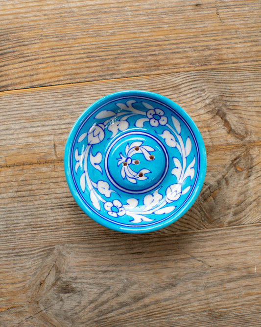 Turquoise Flower Incense Holder