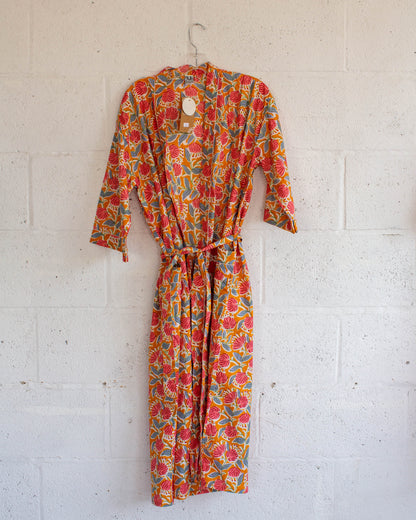 Floral Hand Printed Kimono