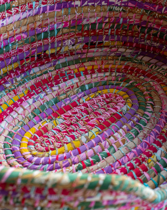 Large Recycled Sari Dog Baskets - 19