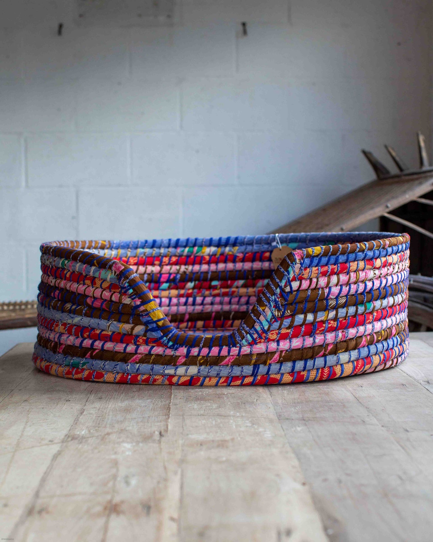 Large Recycled Sari Dog Baskets - 25