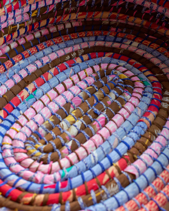 Large Recycled Sari Dog Baskets - 25