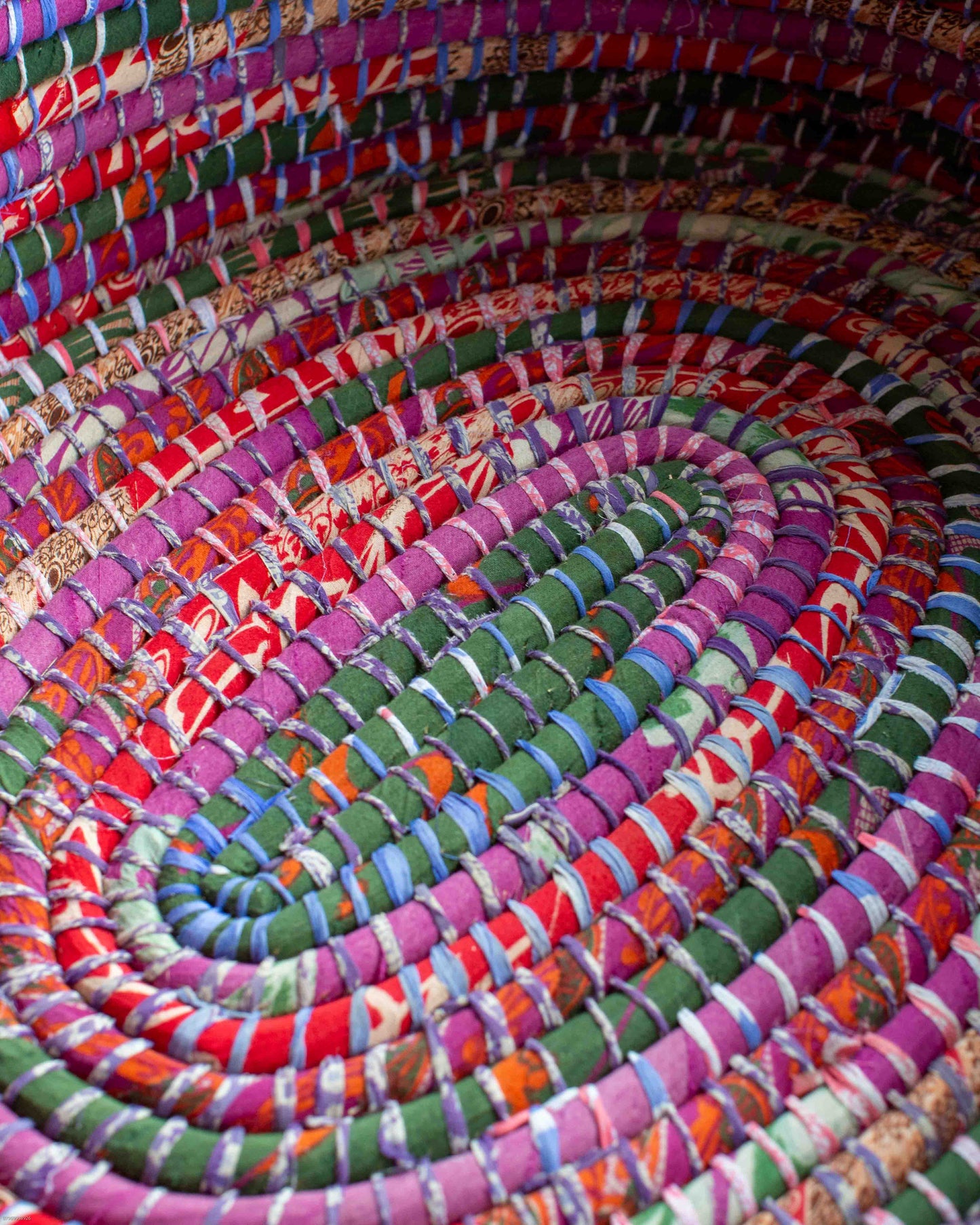 Large Recycled Sari Dog Baskets - 29