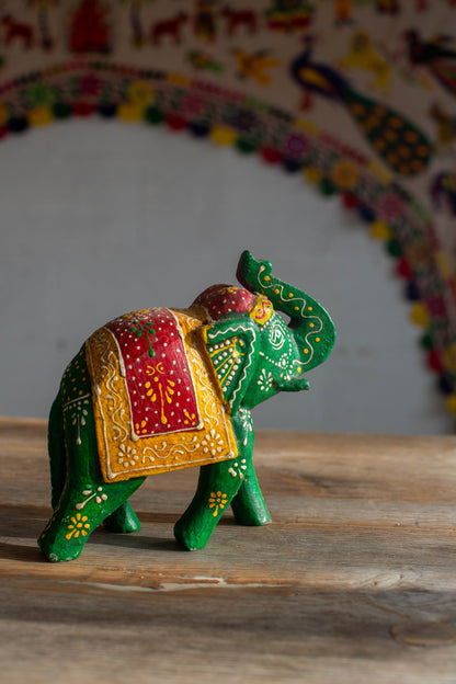 Small Hand Painted Wooden Elephant