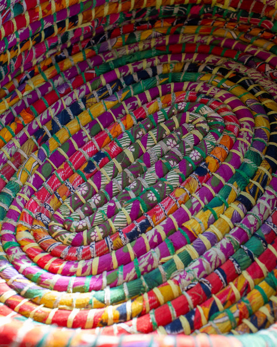 Medium Recycled Sari Dog Baskets - 12