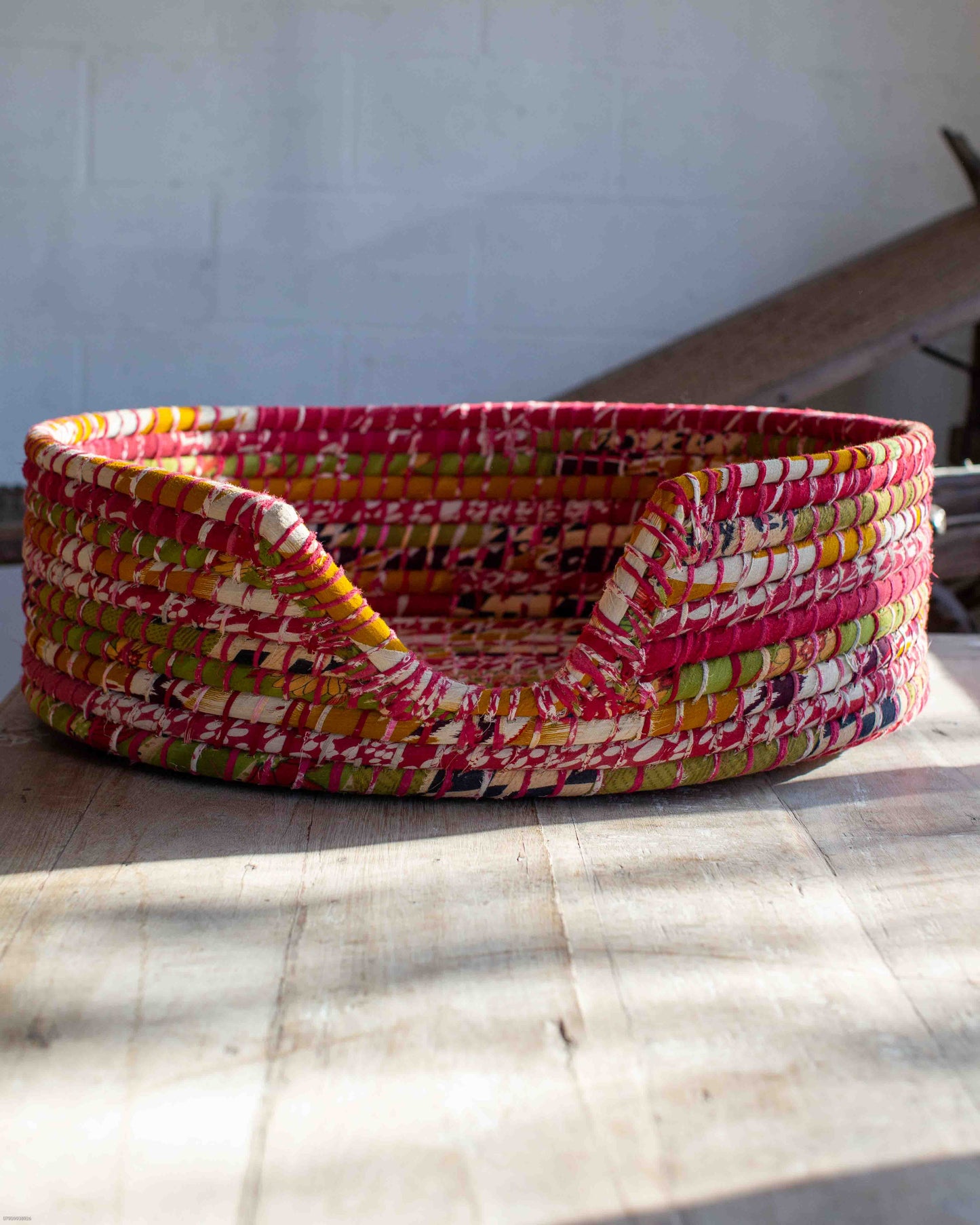 Medium Recycled Sari Dog Baskets - 20