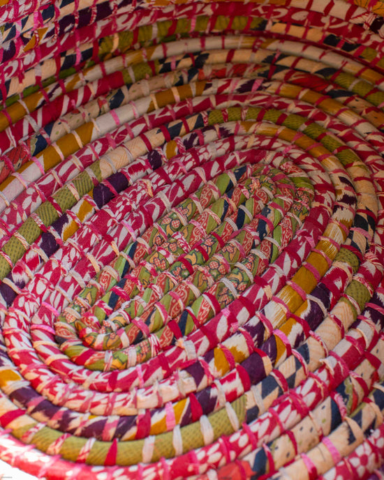 Medium Recycled Sari Dog Baskets - 20
