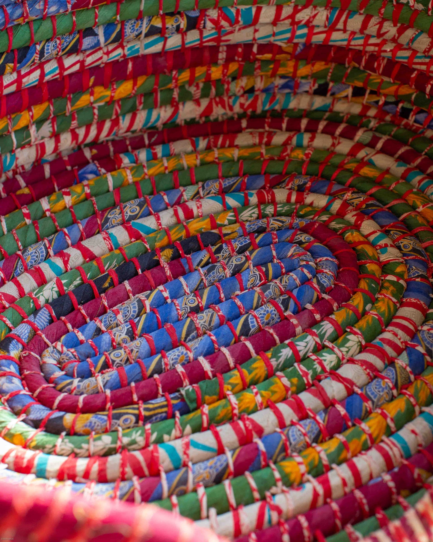 Medium Recycled Sari Dog Baskets - 22